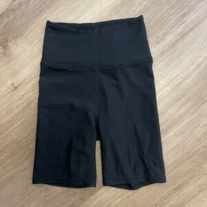Black High-Waisted Bike Shorts